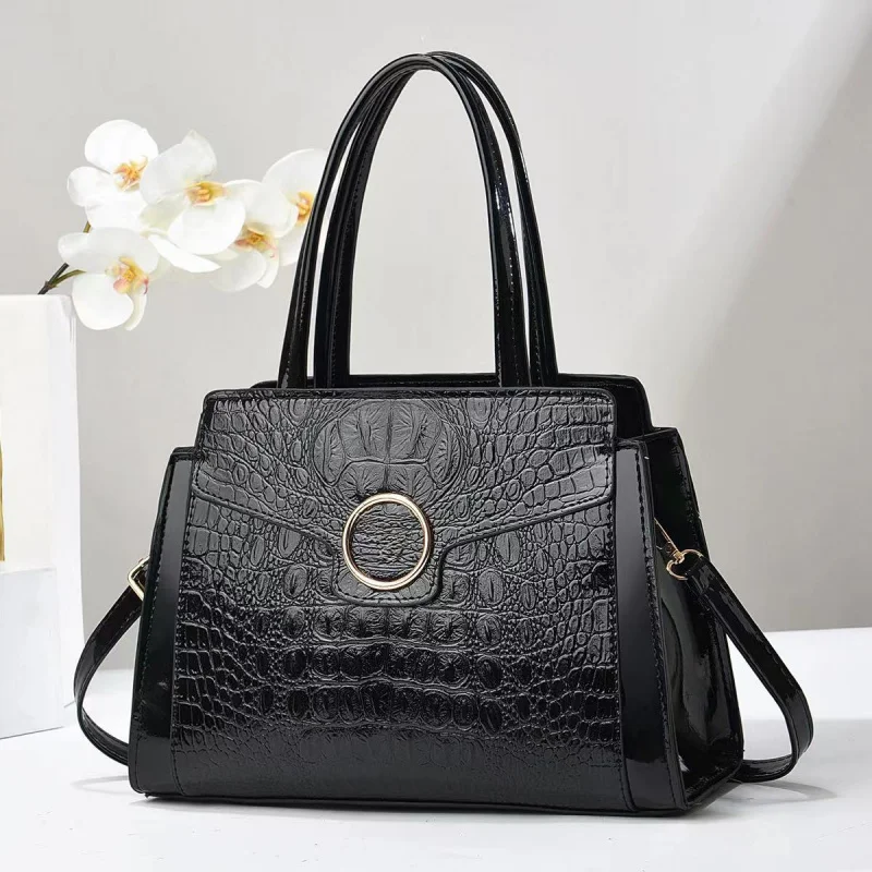 2025New Simple Crocodiling Pattern to Give Mom Fashion All-Match Fashion  Women's Handbag Shoulder Messenger Bag