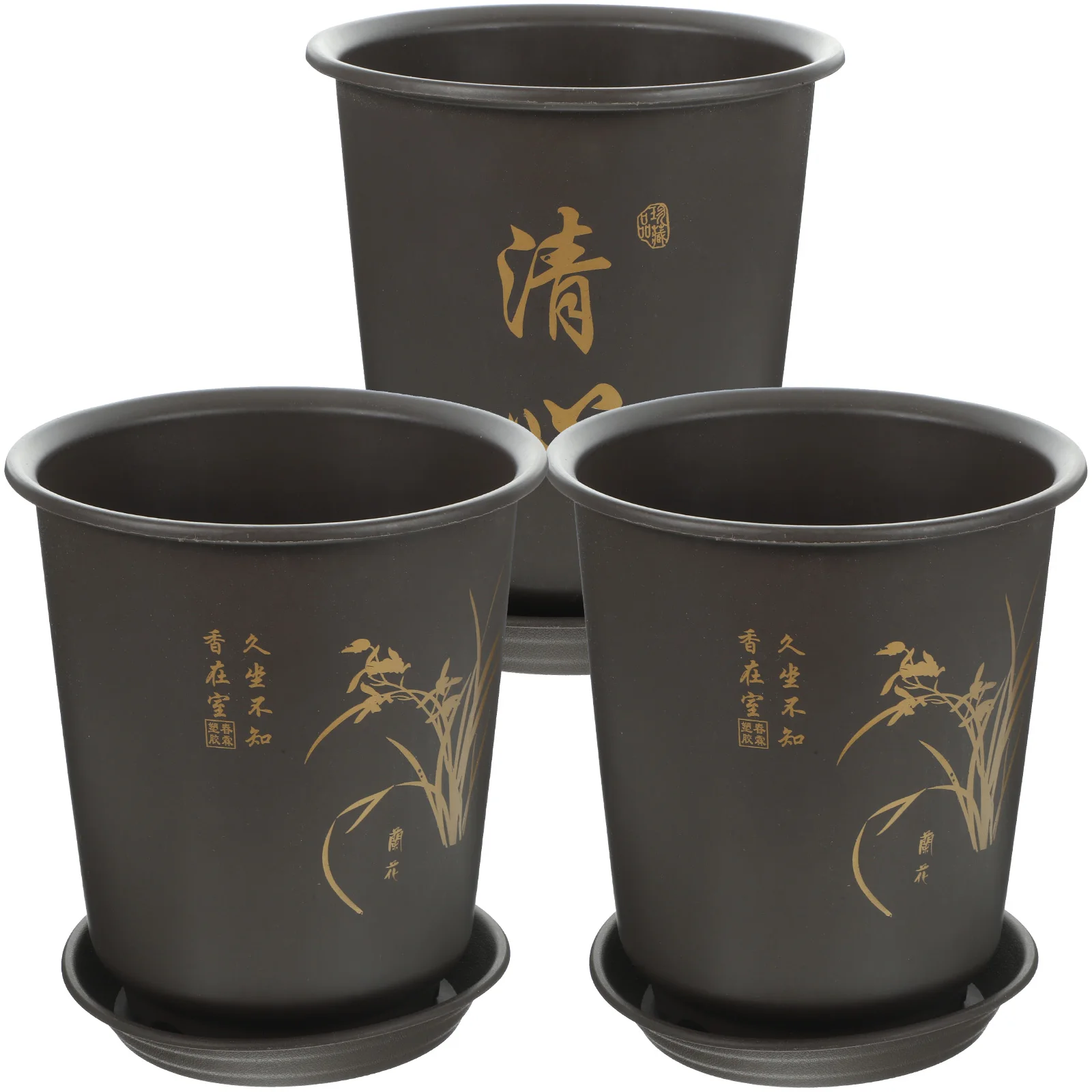 

3 Sets Orchid Flower Pots Plastic Indoor Plant Containers Drainage Holes Decor Garden Outdoor Plants