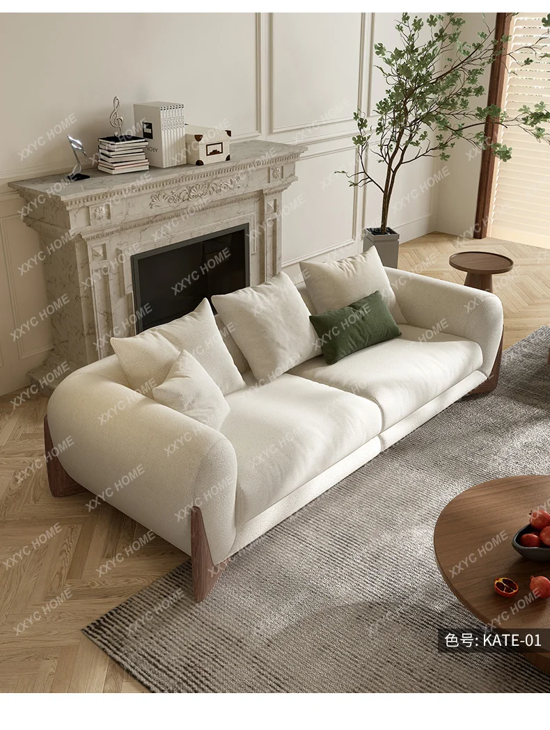 XX.Wood Nordic Living Room Minimalist Beige Retro Bubble Cheap Living Room Sofas Single Woonkamerbanken Furniture Home