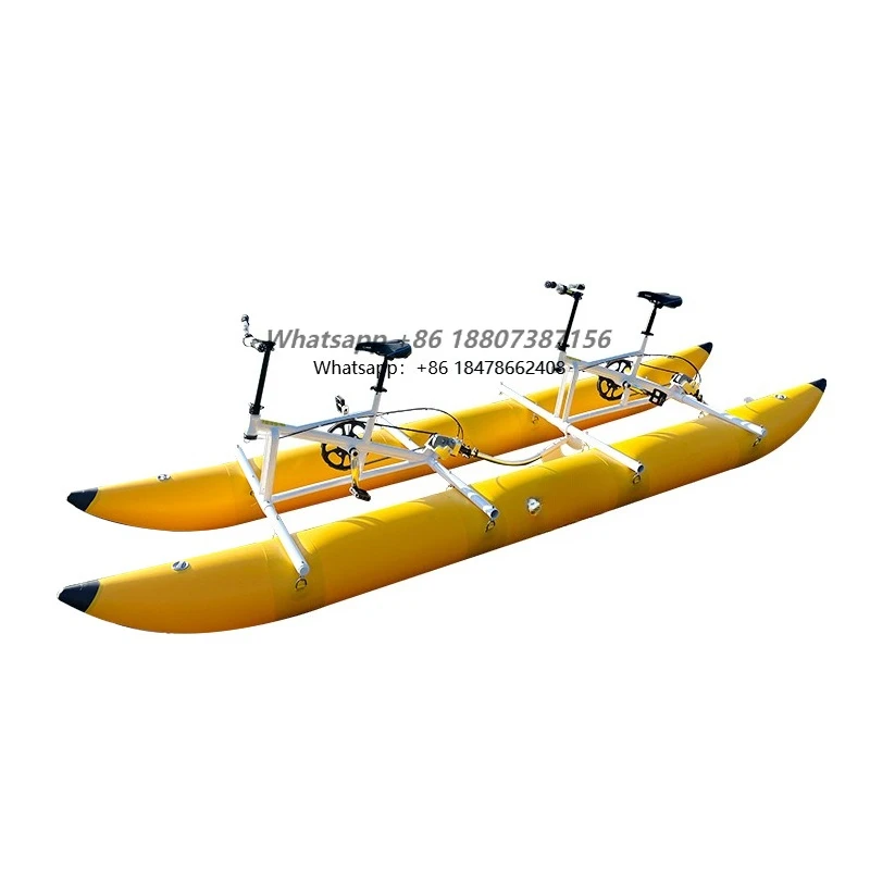 

Water Play Equipment Outdoor Double Person PVC Pontoon Water Bike Commercial Inflatable Tube Pedal Bike