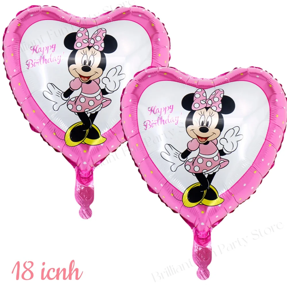 5pcs Disney Minnie Mouse Girls Birthday Party Decor palloncini in pellicola di alluminio Baby Shower Party Decor forniture per palloncini bomboniere