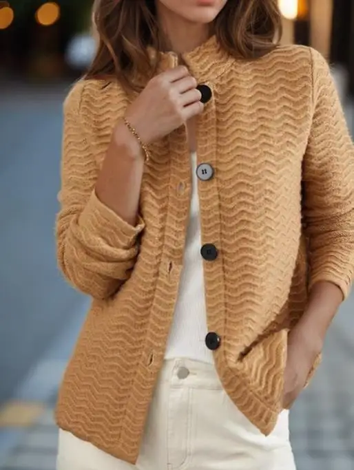 

2025 Autumn/winter Knitted Cardigan Drizzle New Retro Sweater Jacket