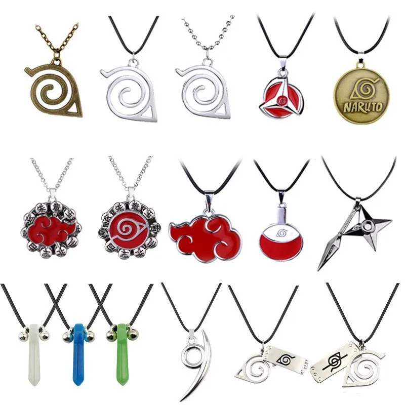 Akatsuki Red Cloud Alloy Pendant Necklace — product detail