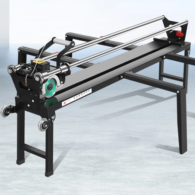 Fully automatic tile cutting machine, stone edging and slotting, multi-functional 45° chamfering push knife