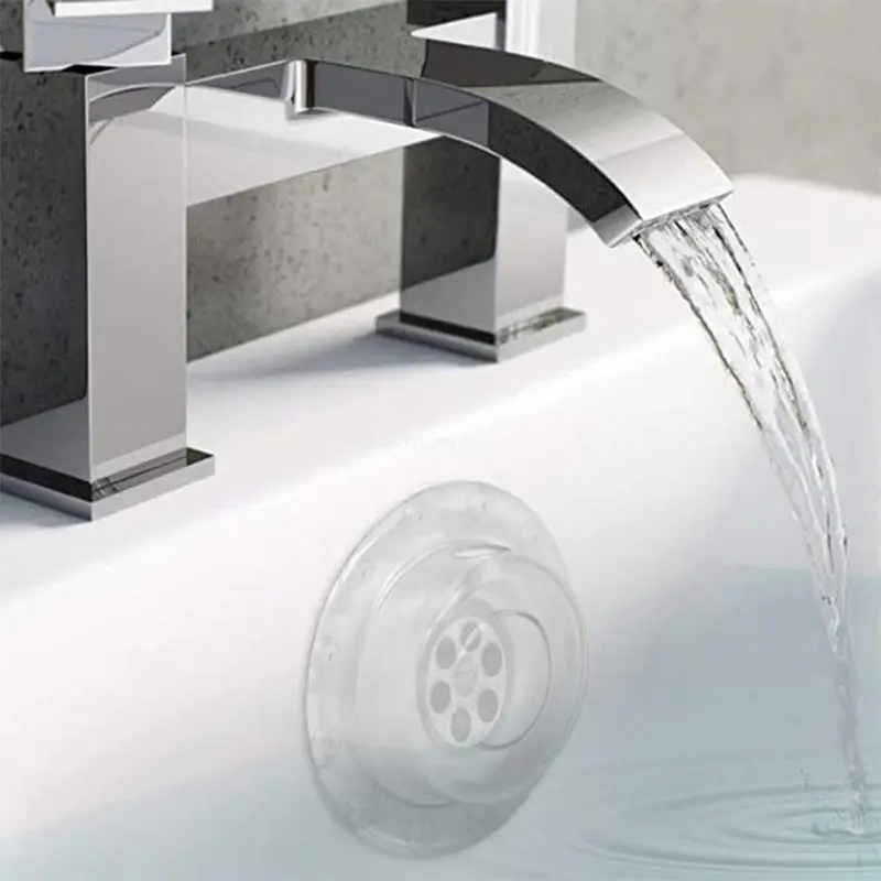 Water Stopper Plug Bottomless Bath Overflow Drain Cover for Adds Water To Tub