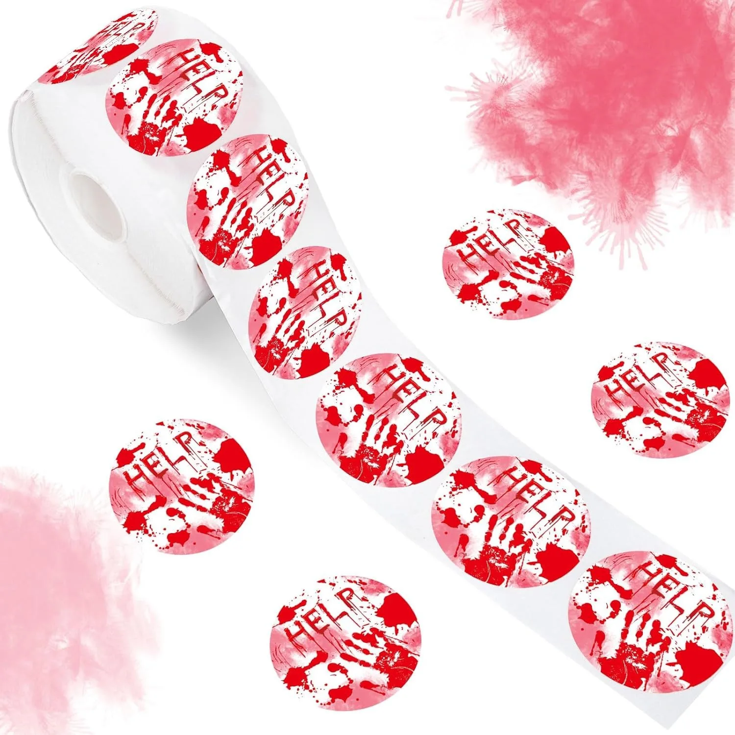 100–500 Stück Halloween-Blut-Aufkleber für Umschläge, Geschenkkarte, Süßigkeitenbeutel, Halloween-Dekoration, Partyzubehör, 2,5 cm