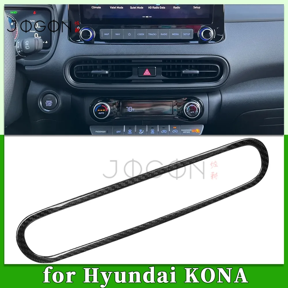 

Carbon Fiber Car Interior Center Air Conditioner AC Vent Panel Cover Trim Decoration For Hyundai Kona N Kona N Line 2021-2023