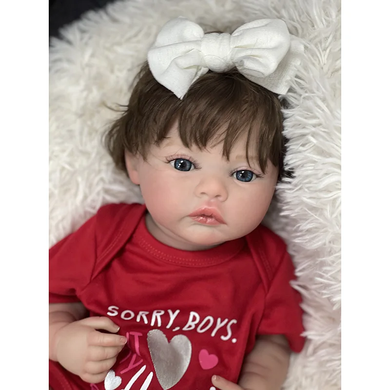 45CM Full Body Reborn Baby Doll Newborn Meadow 100% Handmade 3D Skin with Visbile Veins Collectible Doll bebe reborn