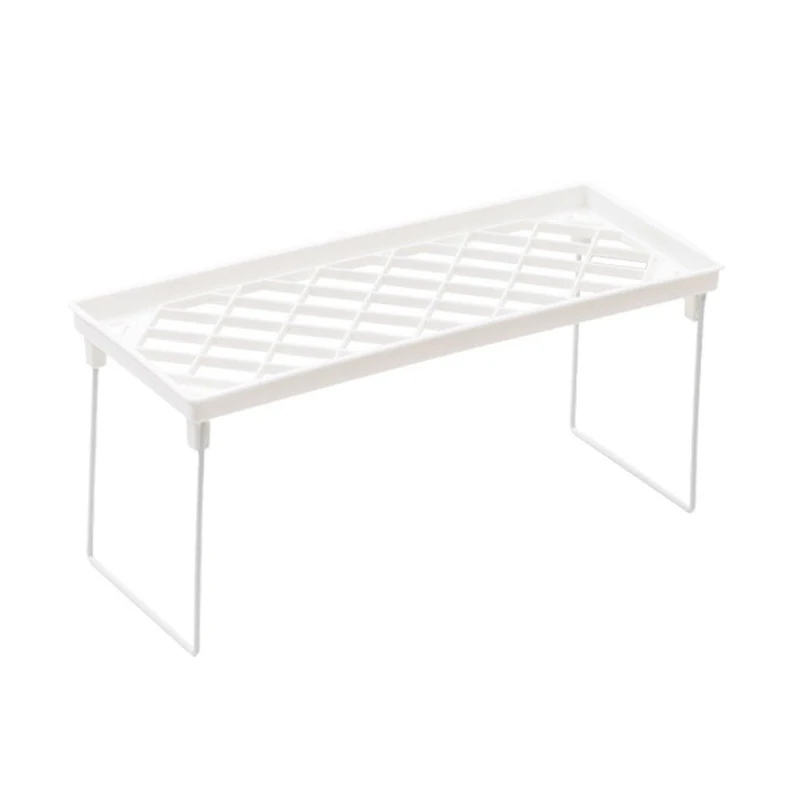 Estante de almacenamiento para dormitorio, estante de exhibición de escritorio de estilo Simple, diseño plegable de Metal PP fuerte para el hogar, dormitorio y oficina