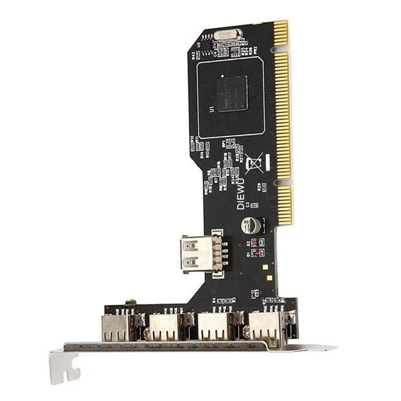 USB2.0 Expansion Card PCI to 5 USB2.0 Adapter Card NEC Chip Expansion Adapter Card Desktop Riser Card