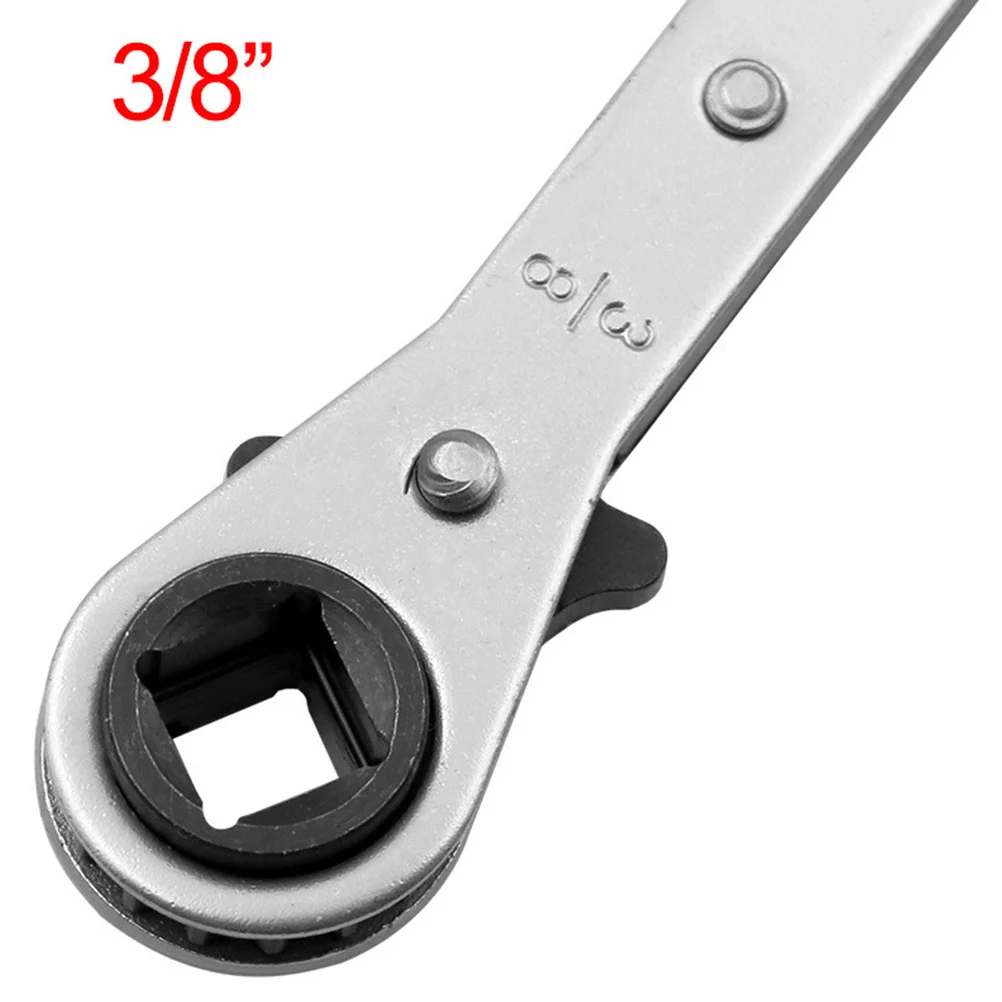 

Reversible Ratchet Wrench Double Head Adjustable for Car Repairing Spanner Silver Ratchet Wrench
