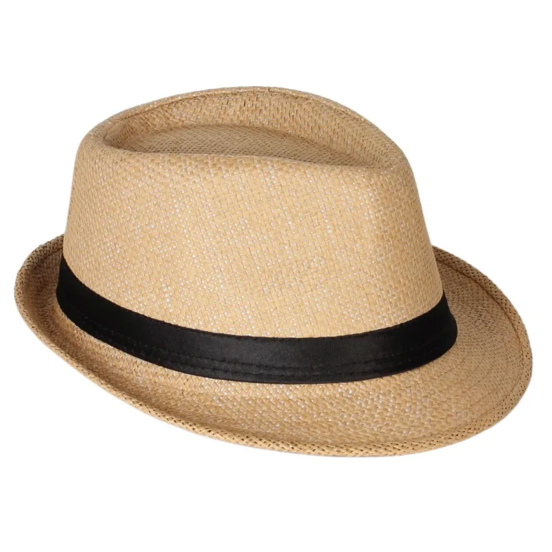Fashion Trendy Summer Casual Beach Sun Panama Jazz Cowboy Unisex Color Custom Design Straw Hat For Women Men image 3