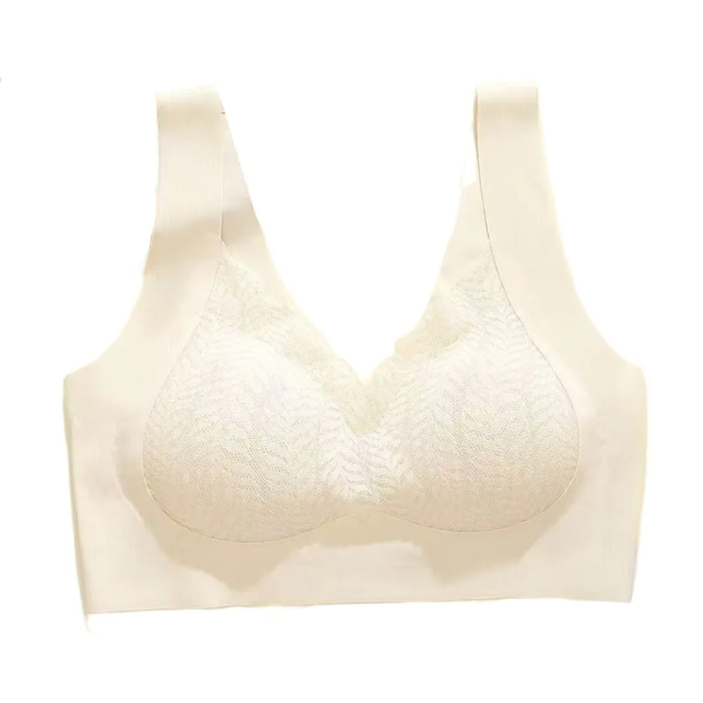 

Adjustable Big Cup Wireless Deep V Bra Shockproof Gathered Breasts Underwear for Women Lingerie Anti-sagging Seamless Bra Girls