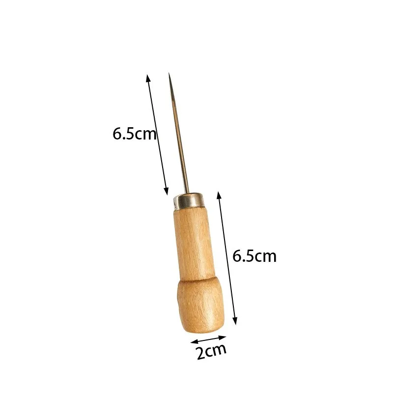 1Pc Griff Ahle Leder Nähen Ahle Nähen Stanzen Werkzeug Leder Punch Loch Werkzeuge LeatherCraft Nähen Puncher – Detail 6