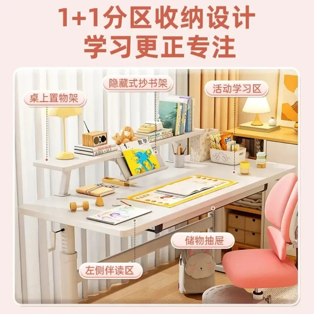 Solid Wood Lifting Simple Desk Table Student Household Computer Study Table Writing Desk Game Tables Mesa Escritorio Furniture