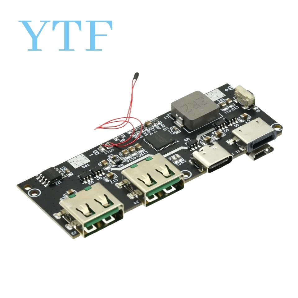 QC4.0 QC3.0 LED Dual USB 5V 4.5A 22.5W Micro/Type-C USB Mobile Power Bank 18650 Charging Module Temperature / Circuit Protection