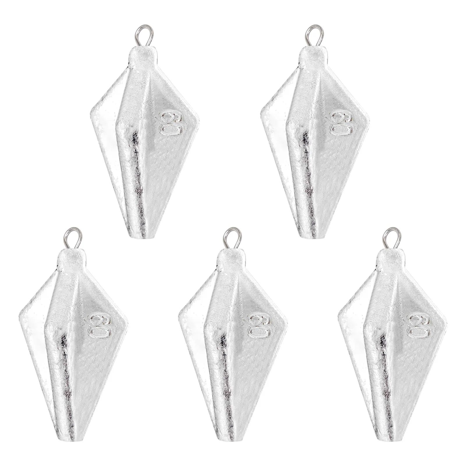 Fishing Weights Set Diamond Big Heavy Quadrangle Lead Sinkers Flipping 40/50/60/80/100/120g Pyramid Drop Shot for Sea Fishing