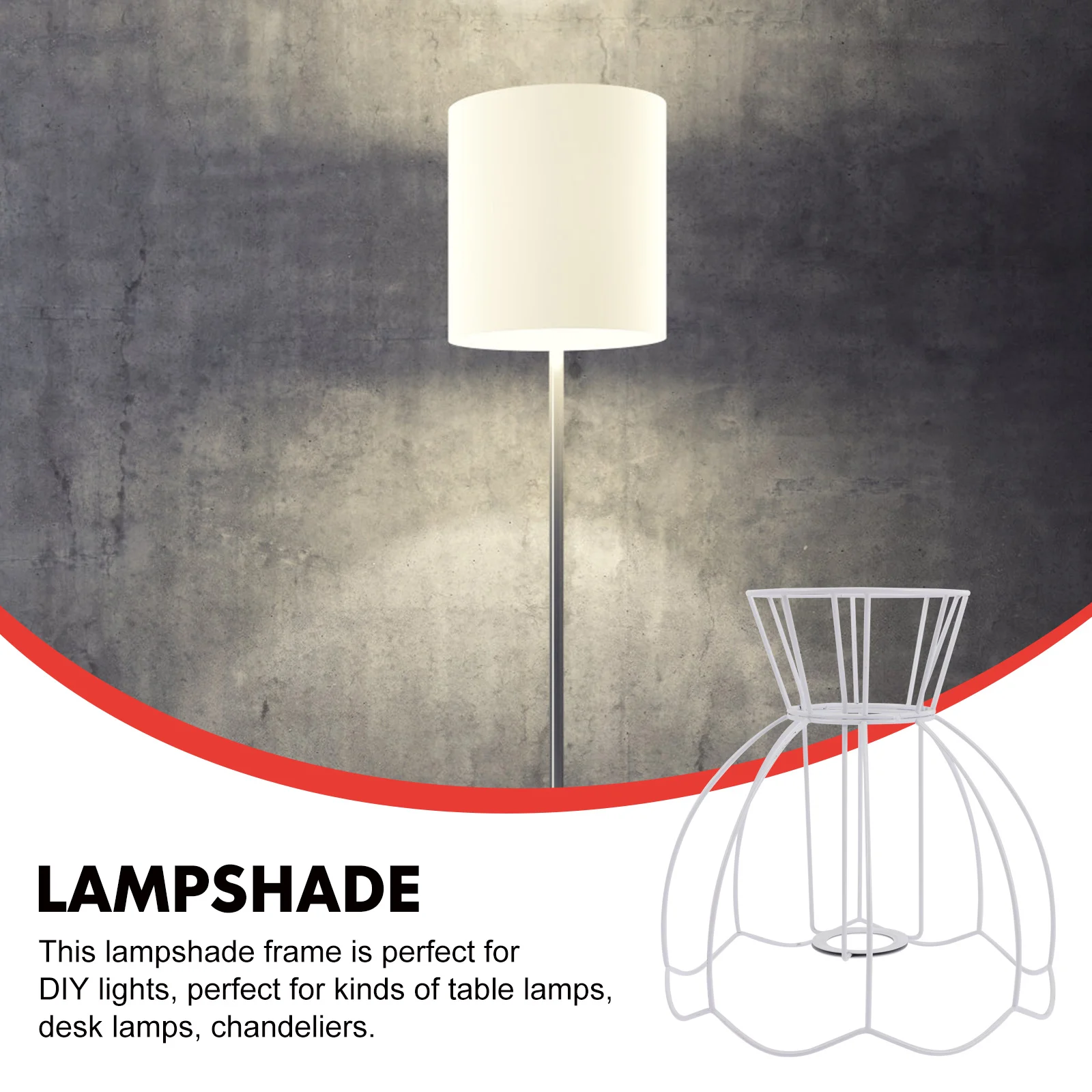 Imagem -06 - Table Lamp Shade Holder Lanterna Frame Lâmpada Faça Você Mesmo Bracket Ferro