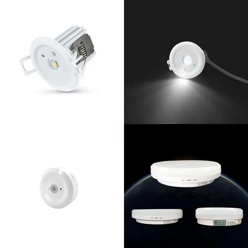 LED Recessed Emergency Downlight with Lithium Battery 3 Hours Backup for Corridors and Public Areas