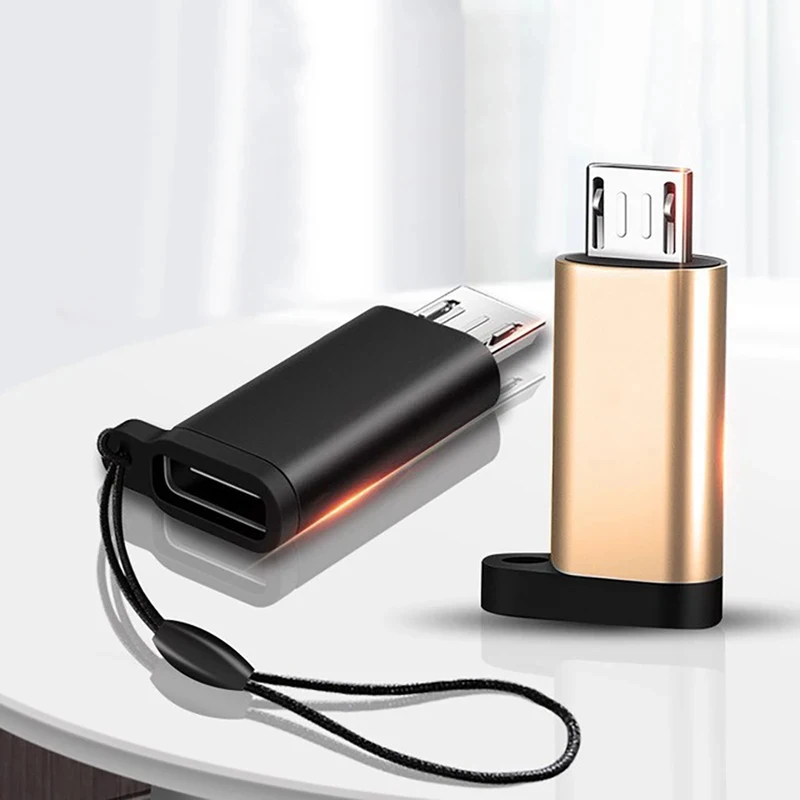 USB Type-C Female to Micro USB Male Adapter – Supports Charging, Sync & OTG – Compatible with Samsung, Xiaomi (Mi 9, Mi 6, Mi 5)