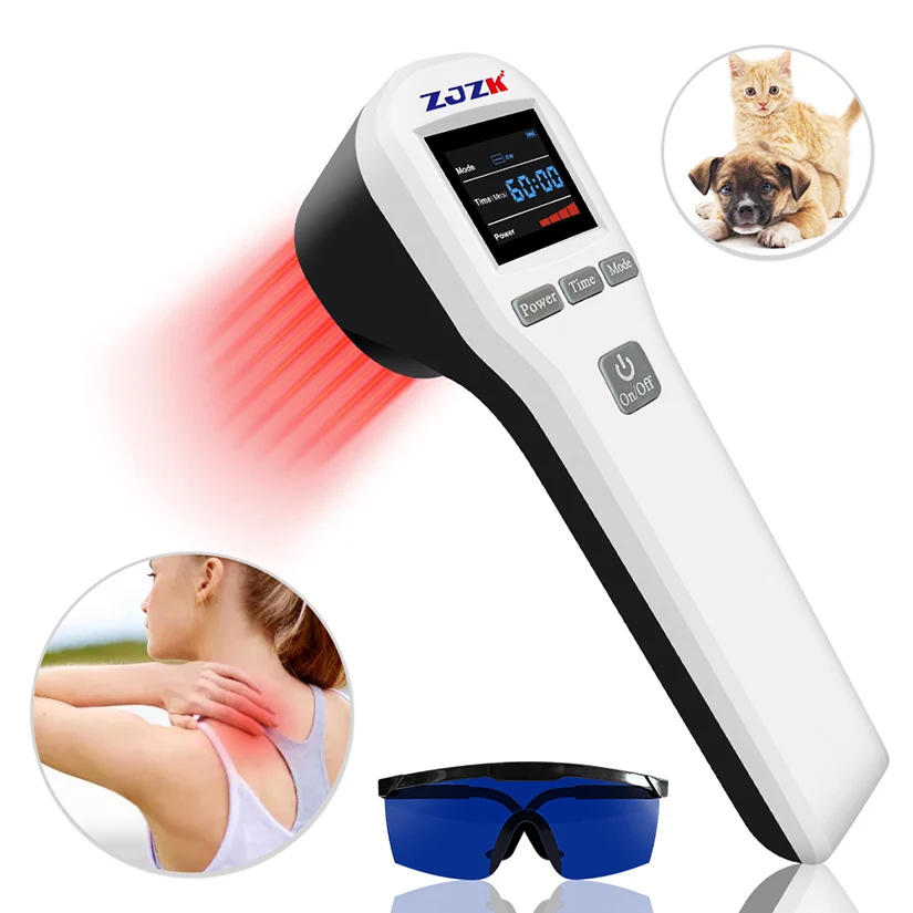 808nm 650nm 880mW Low frequency physiotherapy muscle stimulator period pain relief device laser therapy for anti-inflammation