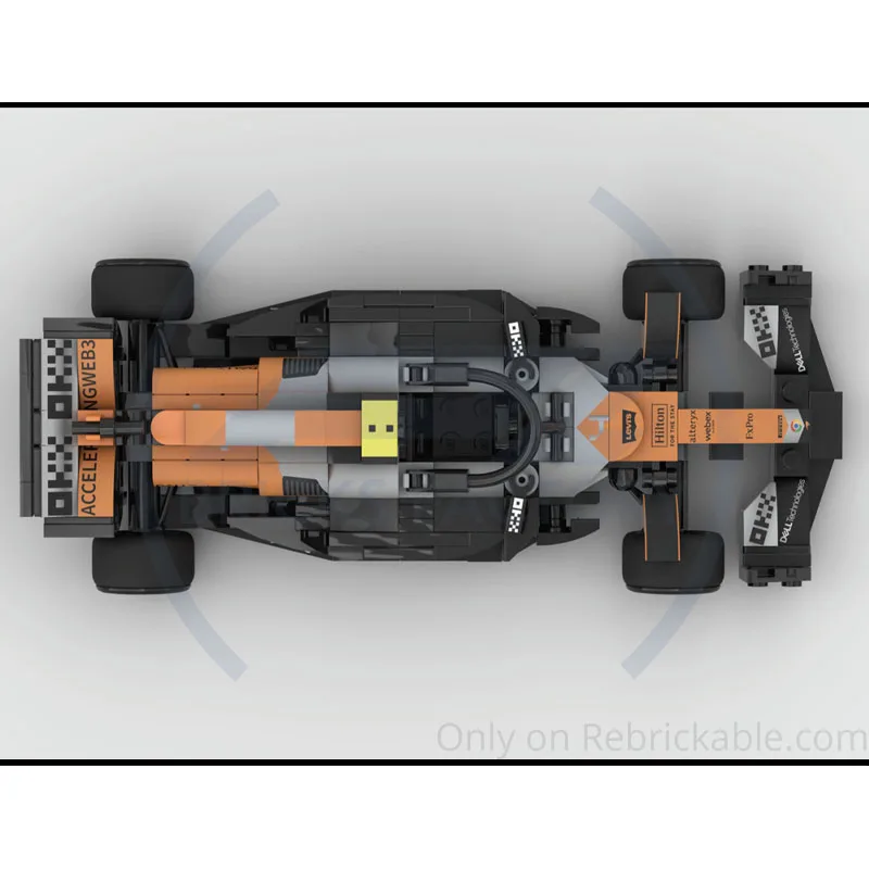 

MOC-199143Iconic Formula MCL38 гоночный спортивный автомобиль, строительные блоки, модель293CдеталиMOC, креативные игрушки для мальчиков и детей на день рождения, строительные блоки