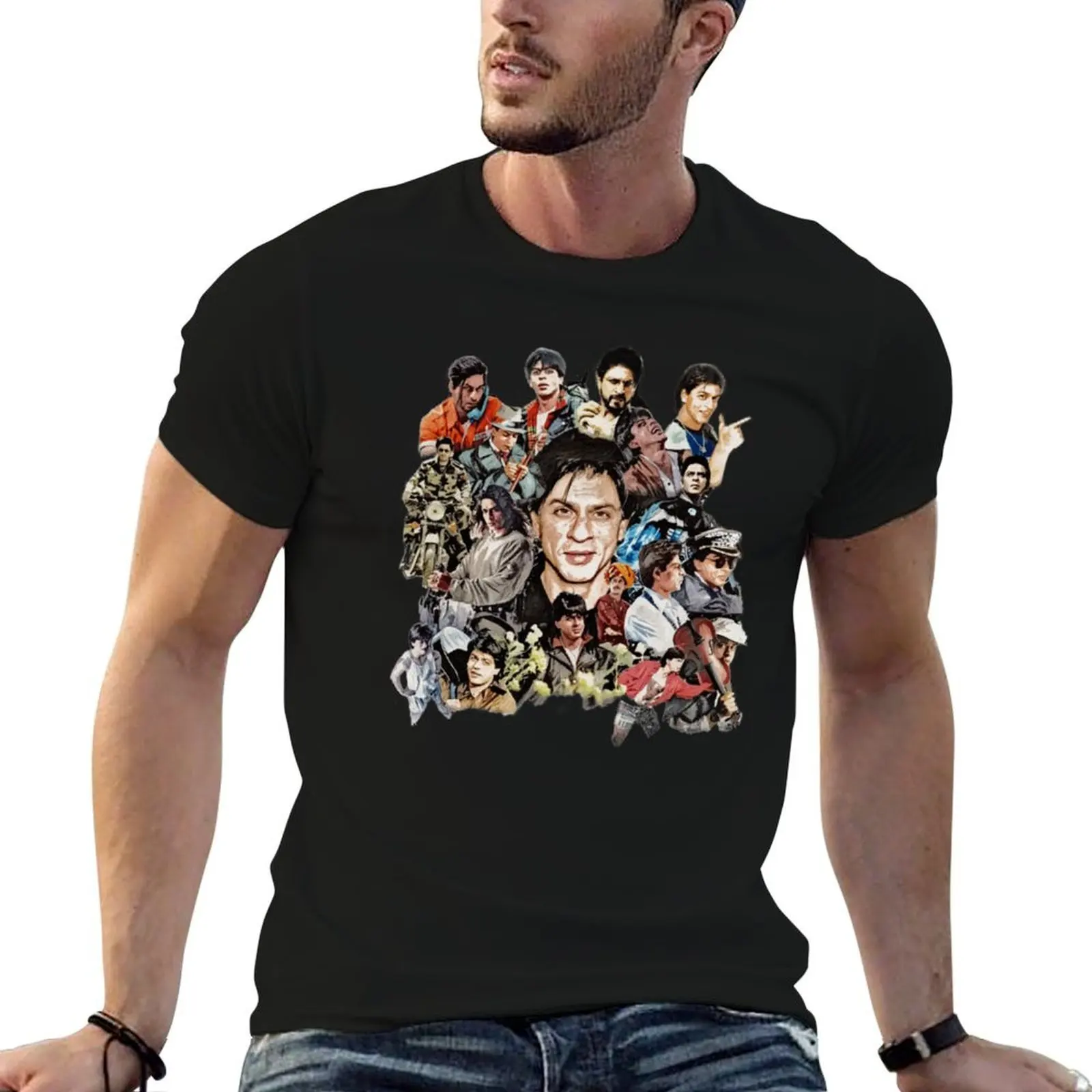 

Shahrukh Khan movies T-Shirt t shirt men 100% cotton luxury brand man t shirt heavy cotton T-Shirt
