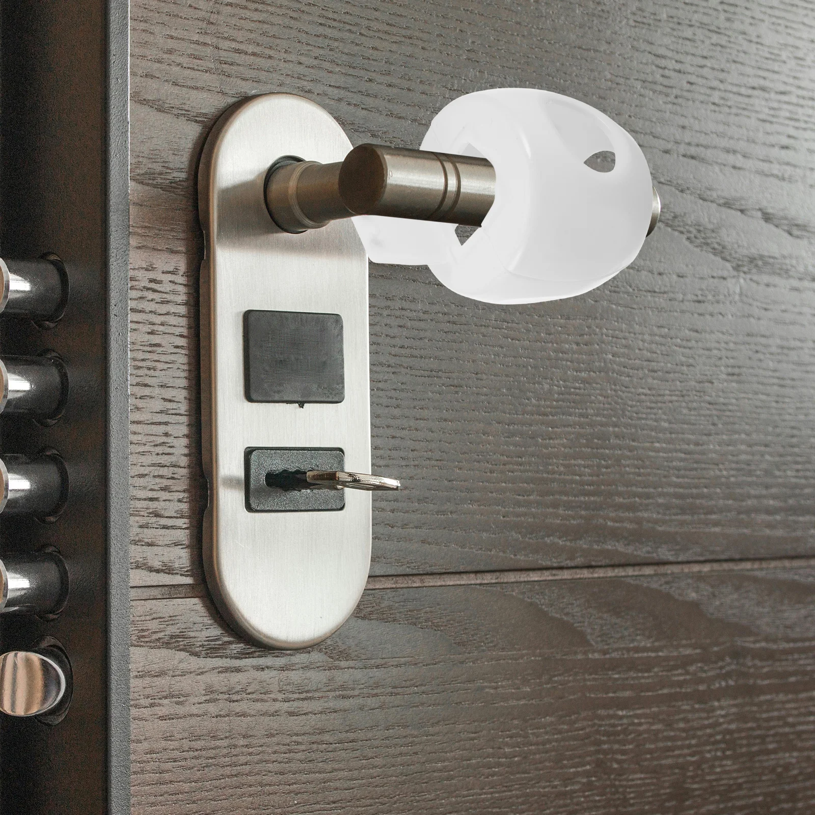 

6pcs Safety Door Knob Covers White Childproof Protector Proof Handle Guard Anti-Collision Pp Cover For Home Use