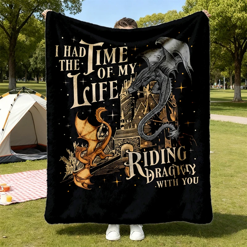 Fourth Wing Dragon Tairn Andarna Warm Blanket, I Had The Time of My Life Riding Dragons with You
