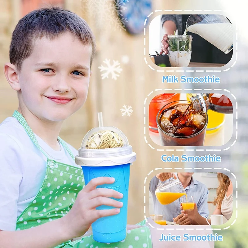 1 Piece Slushie Maker Cup Is Cool Stuff Things Smoothie Cups With Lids And Straws,