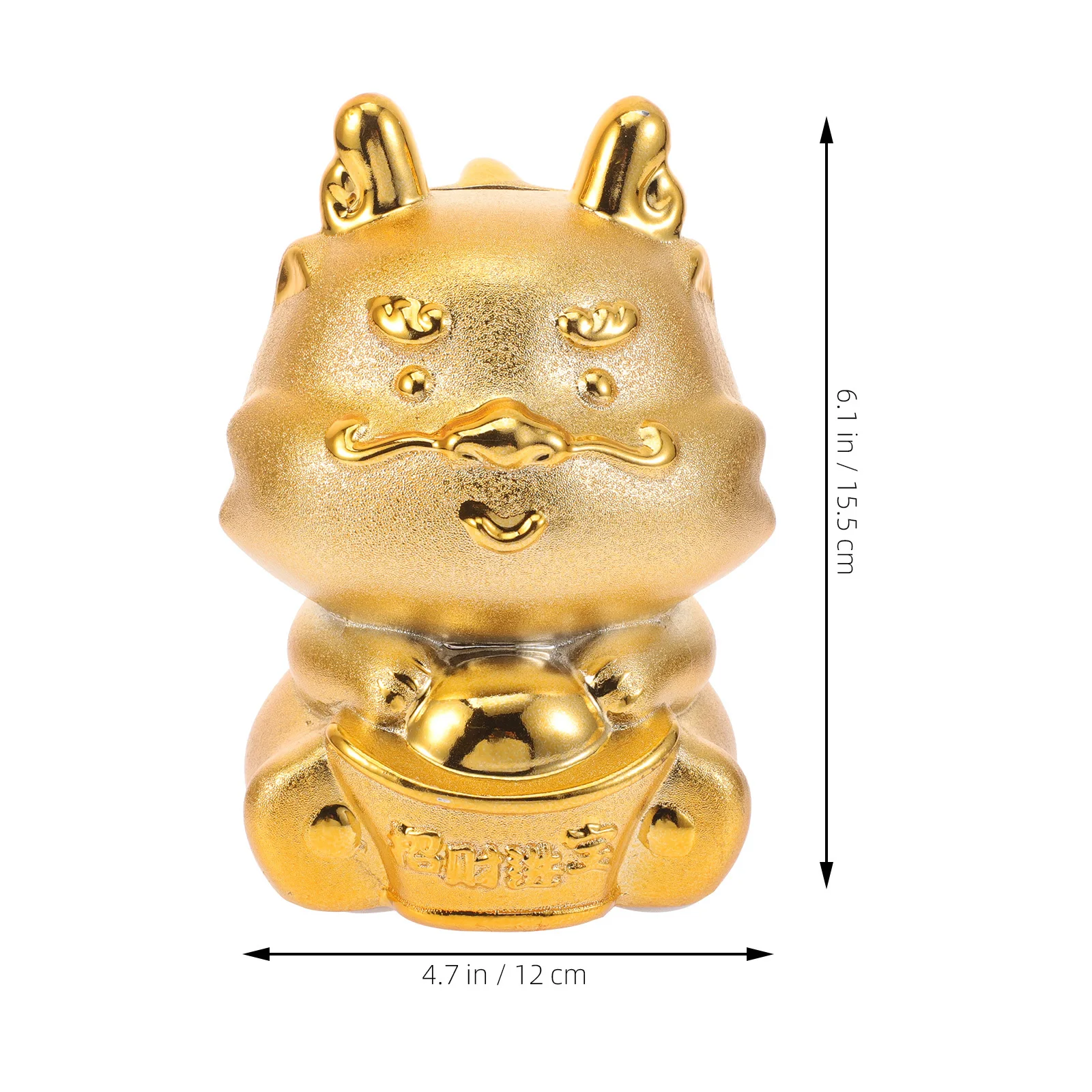 

Dragon Piggy Bank White Porcelain Dragon Year Saving Pot Coin Jar Desktop Ornament Money Box Piggy Bank Money Jar