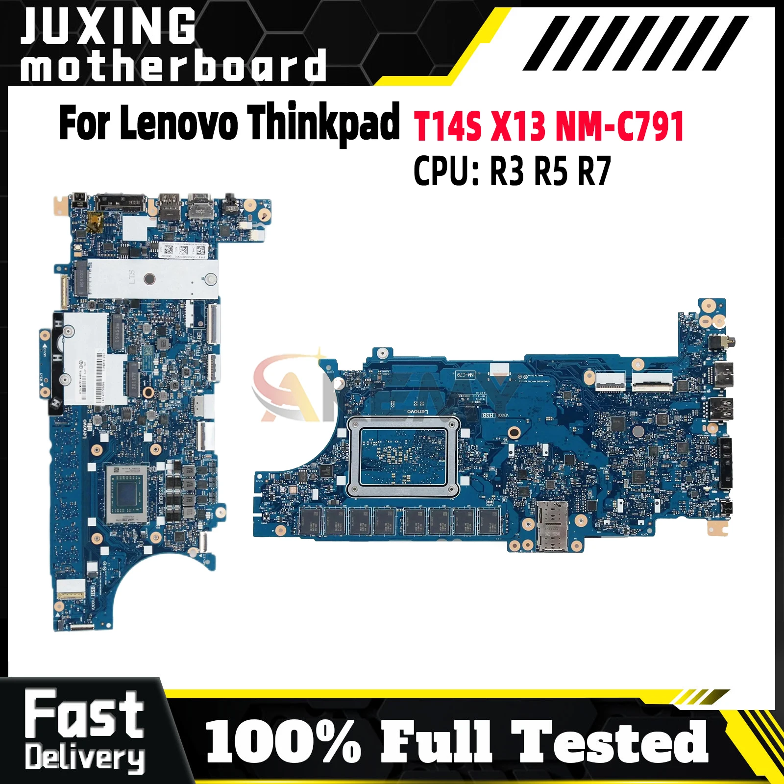 

For Lenovo Thinkpad NM-C791 Laptop Motherboard X13-T14S Motherboard With AMD R3 R5 R7 8G 16G 32G 100% Test OK