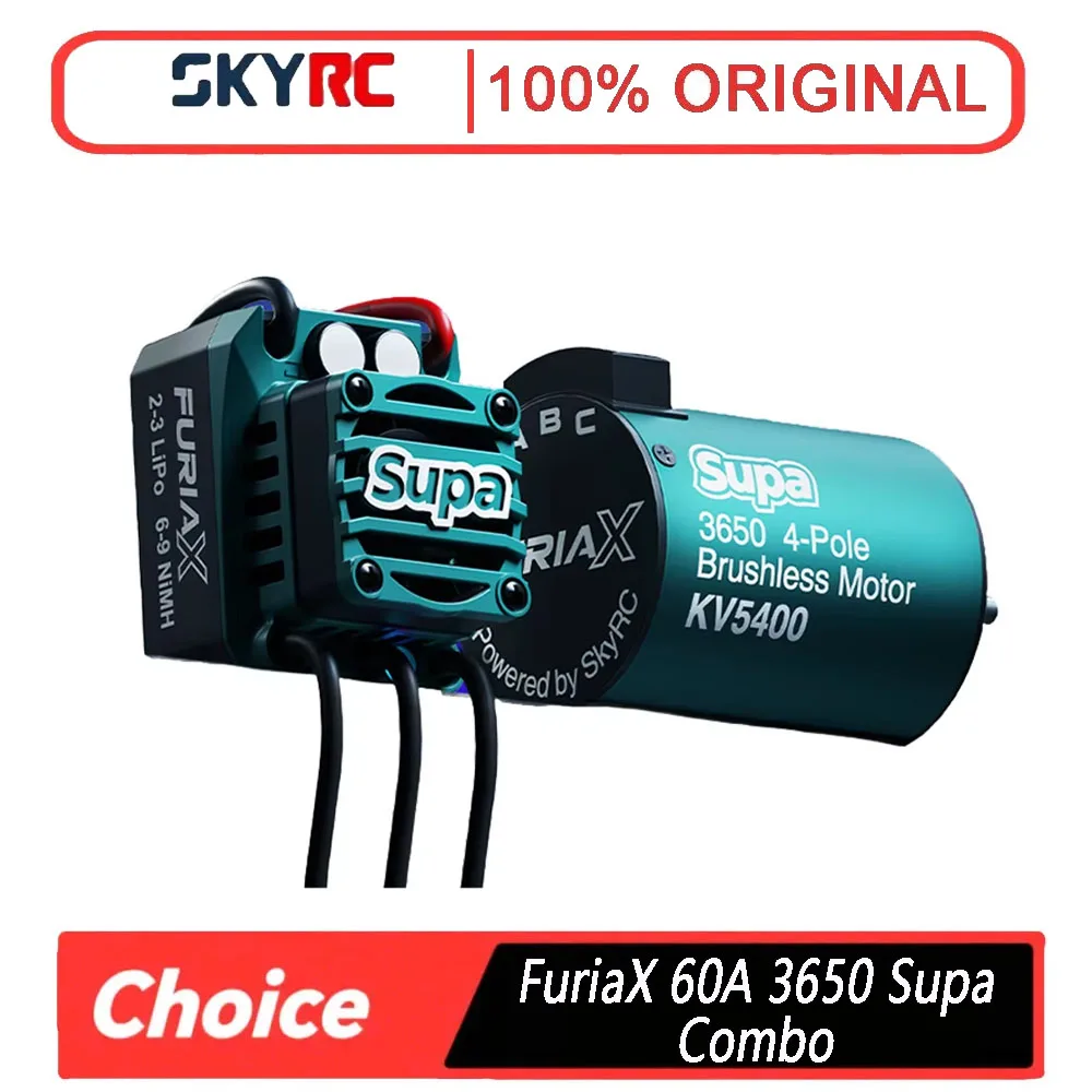 

SkyRC FuriaX Supa Combo: 3650 4Pole 5400KV Motor + 60A ESC (SK-300080/SK-400035) for 1/10 RC Cars