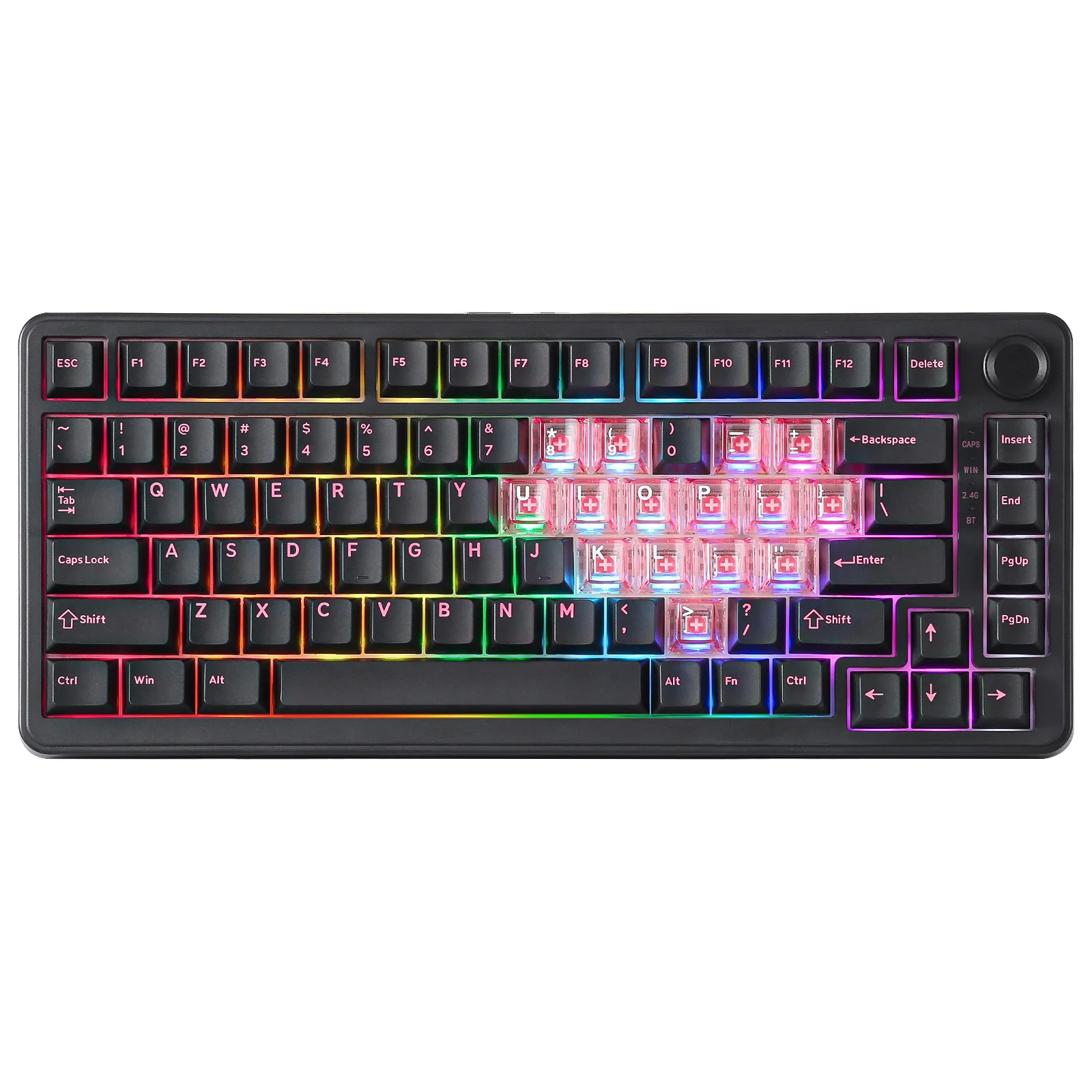 YUNZII B75 PRO ハートメカニカルゲーミングキーボード、Bluetooth