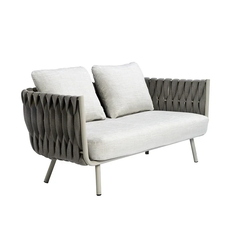 Outdoor furniture rattan sofa combination living room balcony rattan chair courtyard garden