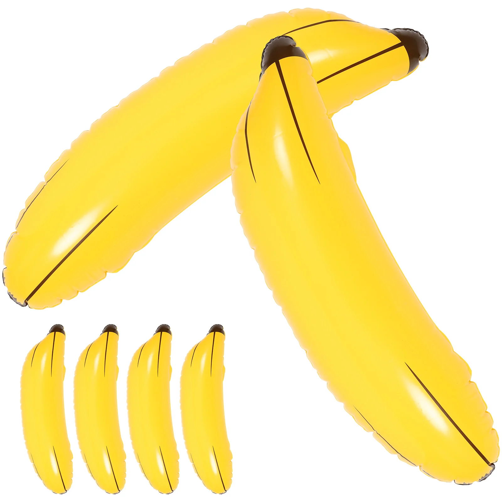 

6 Pcs Inflatable Banana Props Toy PVC Toys Model Creative Float Funny Child Plaything