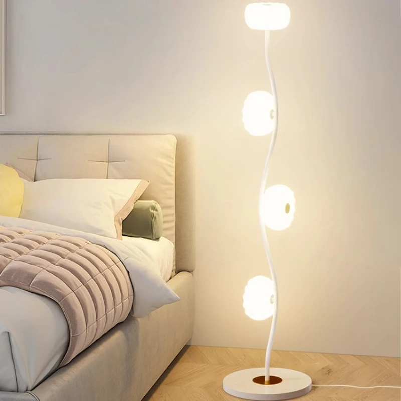 الشمال الإبداعية الحد الأدنى مصابيح أرضية كروية بولي كلوريد الفينيل عاكس الضوء شخصية الفن ديكور جو أضواء عمودية الإنارة #5