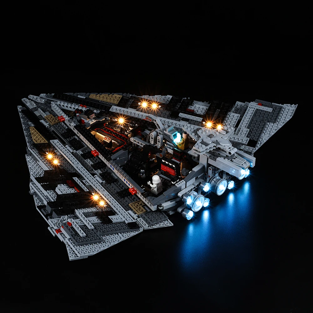 No Building Blocks Lamp Lighting for First Order Star Destroyer 75190 DIY Toys Gift Only Lighting Set