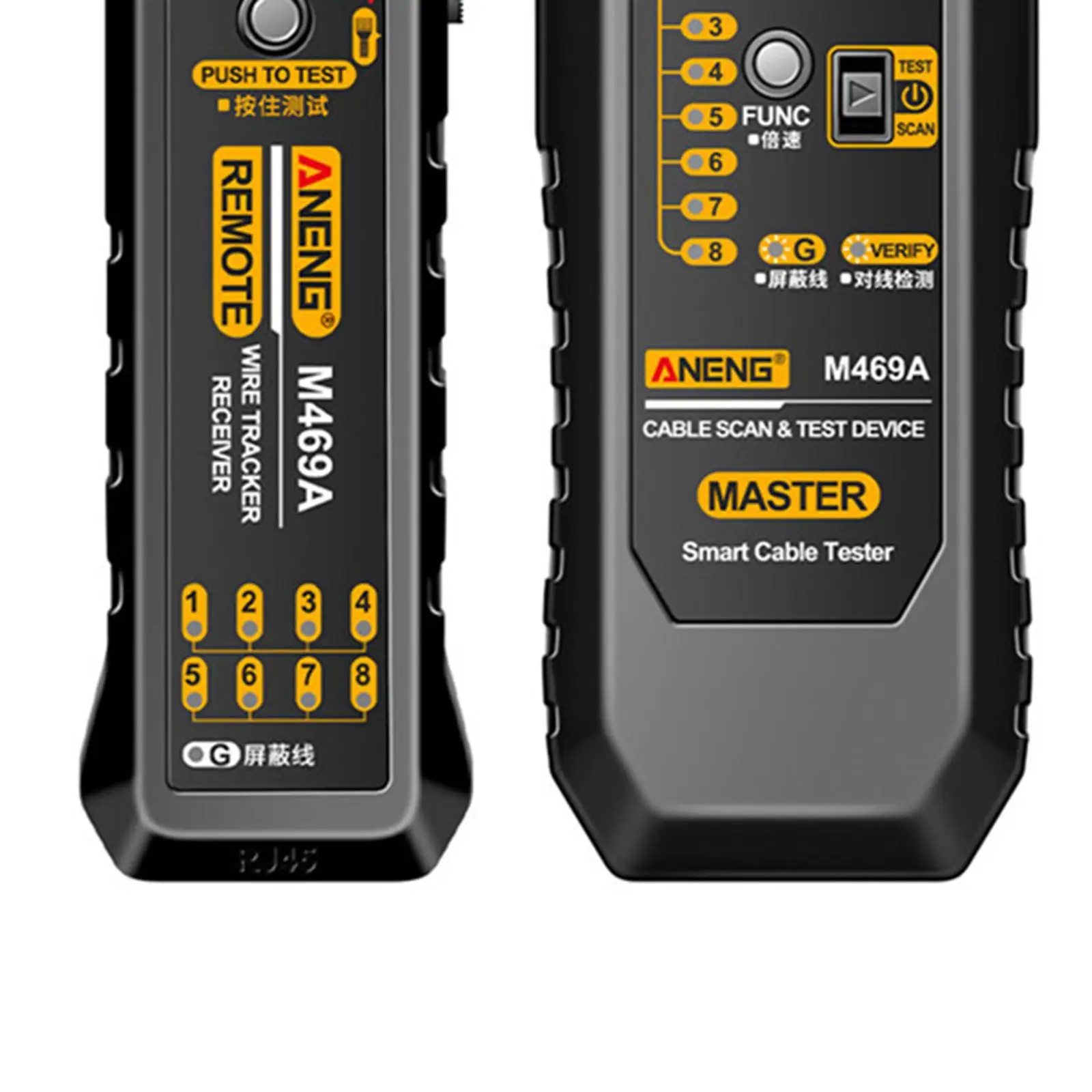 Тестер сетевого кабеля RJ45 + RJ11 Отдельная конструкция с сетью фонарика