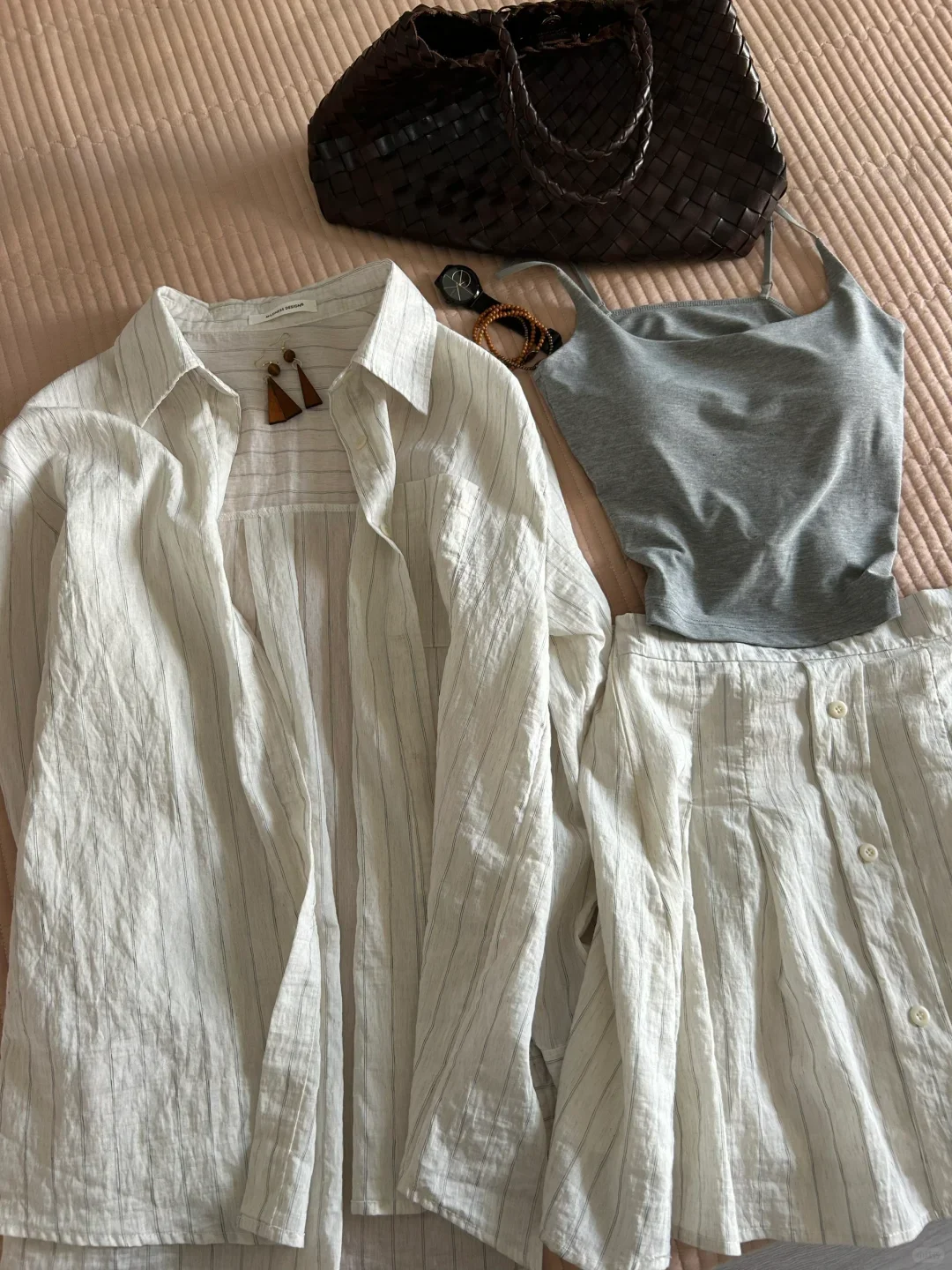 

Summer Loose Women's Sun Protection Shirt Thin Long Sleeve Striped Texture Design Sweet And Spicy Style Outerwear Top