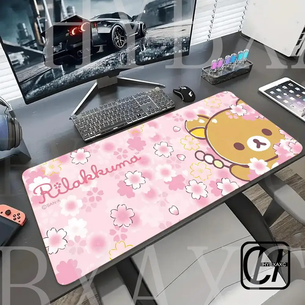 

Kawaii Game Rubber Mat Cute Mousepad Non-slip Table Mat Anime Pink Rilakkuma Office Computer Accessories HYBXAXC
