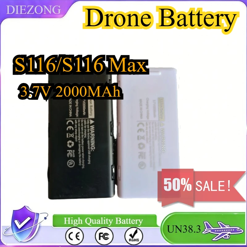 

3.7V 2000MAh Battery for S116 Max Drone Battery S116 RC Replacement S116 Max Battery Propeller Blades Wholesale