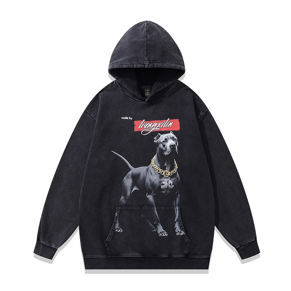 

Мужские толстовки с принтом Berserk Bulldog Y2k, большие топы в стиле ретро, уличная одежда в стиле хип-хоп, новые толстовки с капюшоном, зимняя винтажная одежда