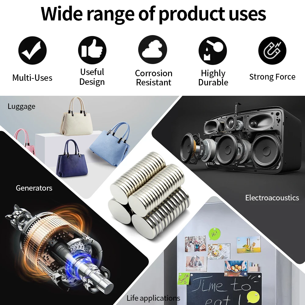 سوبر قوي مغناطيس النيوديميوم N35 ندفيب المغناطيسي الدائم imanes جولة مغناطيس قوي الثلاجة 3x3 6x3 8x3 10x3 12x3 20x3
