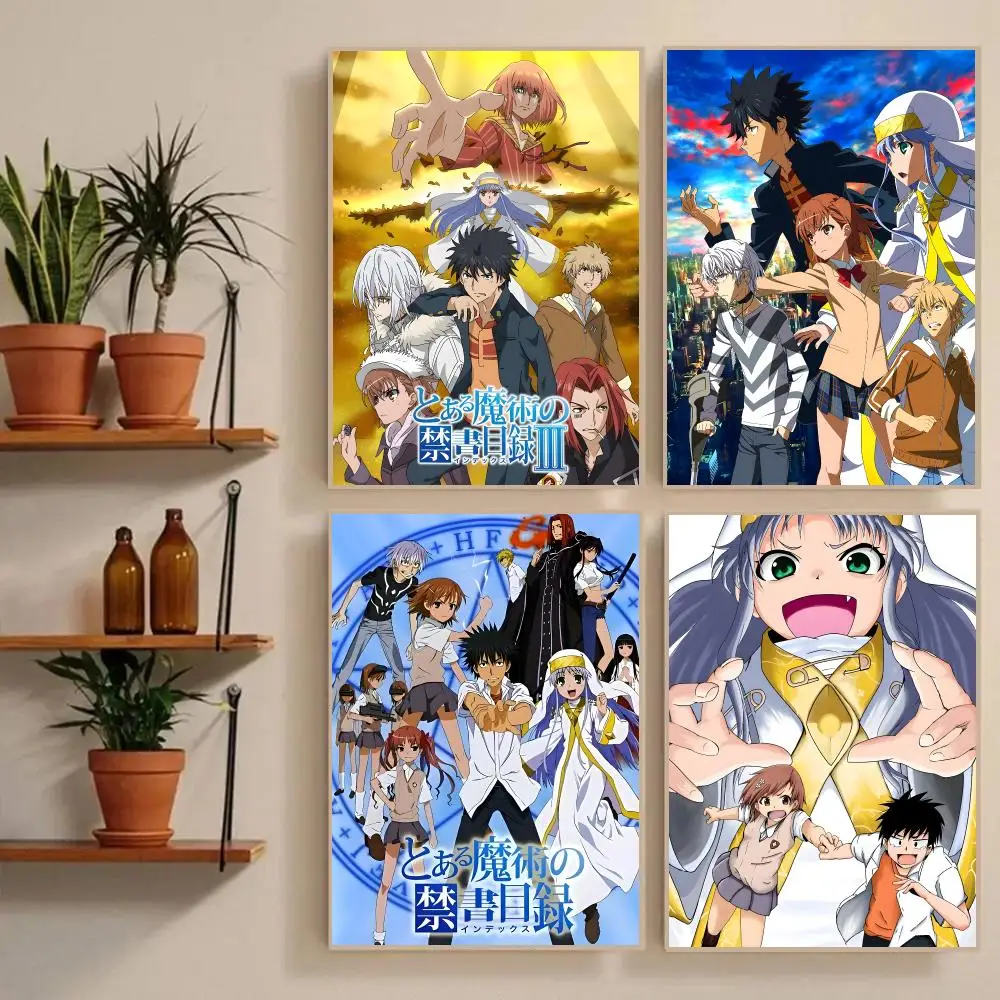 A Certain Magical Index Poster Waterproof Wall Art Sticker For Bar Living Room Vintage Room Decor High Quality Print Gift