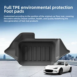 for Mazda MX-5 Miata MX5 MX 5 Mazda Roadster 2016 -2024 TPE 3D Car Trunk Pad Cargo Liner Trunk Mat All Weather Black