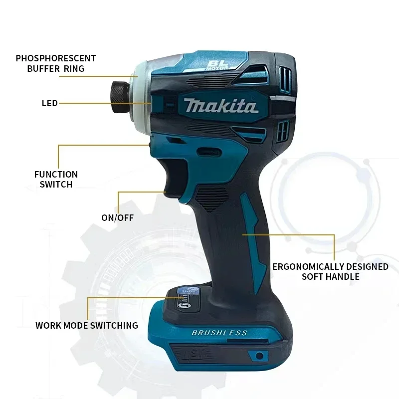 Makita DTD172 Impact Driver Drill 180Nm 18V Cordless Brushless Moter Electric ScrewDriver Power Tools For Makita 18V Battery