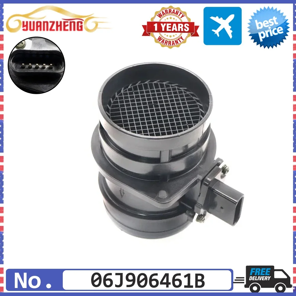 

NEW 06J906461B MAF MASS AIR FLOW METER SENSOR for Volkswagen Eos Golf Beetle CC GTI 6 Passat 7 Tiguan Audi A3 TT Quattro 2.0L