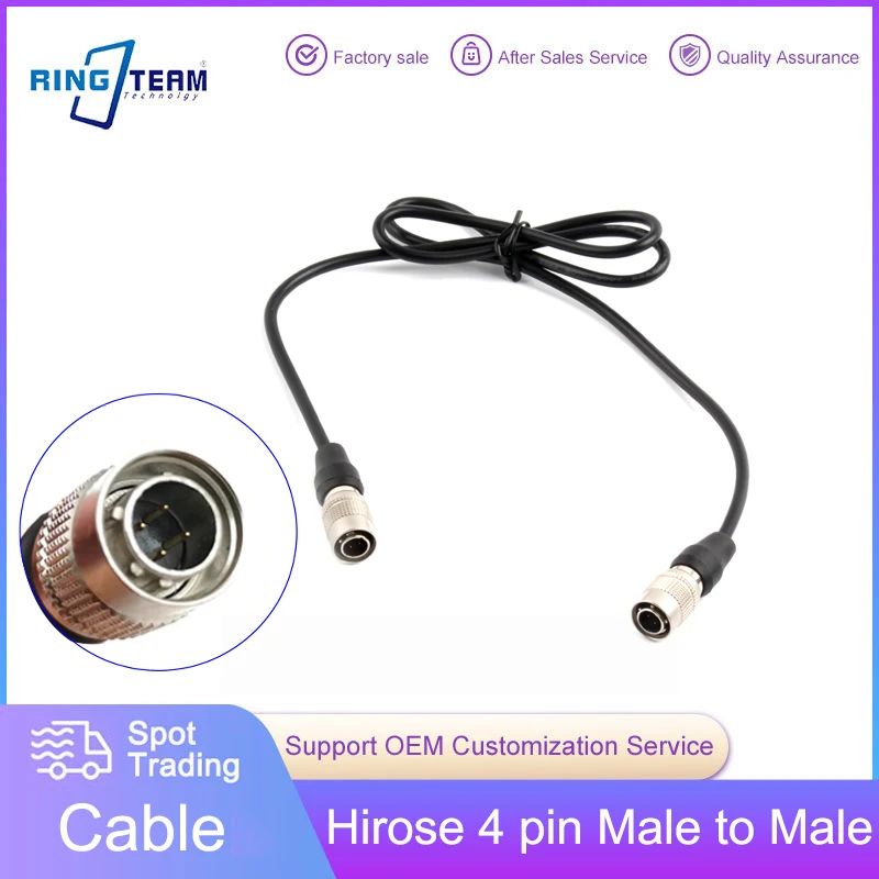 Hirose 4Pin Male To Male Power Cable For Trimble 5600 3600 Total Stations To Devices