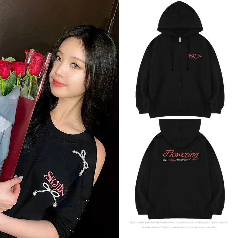 

2024 Kpop SOOJIN Flowering Hoodie Men/Women Sweatshirts Streetwears Men Women Crewneck Pullovers Clothes Top